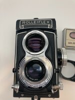 Rolleiflex T Modell 3 TLR Schwarz - Carl Zeiss Tessar 1:3.5/75mm Sammler