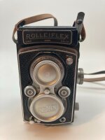 Rolleiflex Kamera DRP 842985 DRGM - Carl Zeiss Tessar - mit Ledertasche, OVP