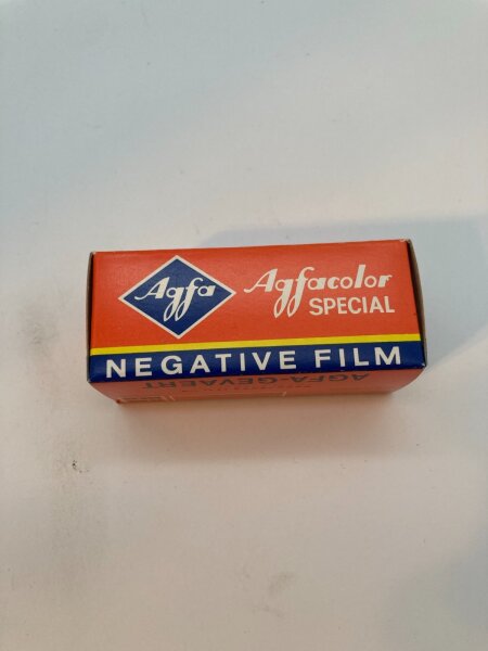 Agfa Agfacolour Special, CNS 120 ASA 80, 20 DIN, OVP, Ablaufdatum Januar 1977