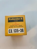 Kodacolor -X, CX 135-36,  Farbbilder, 20 DIN, ASA 80, Ablaufdatum Juli 1972