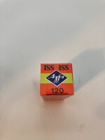 AGFA Isopan ISS 120, Safety Film, 21 DIN, ASA 100,  OVP, Ablaufdatum Januar 1975