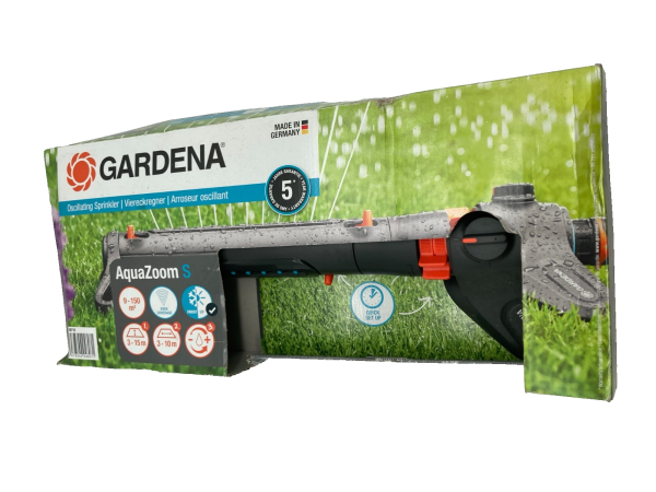 GARDENA AquaZoom S (18710-20) Viereckregner – Präzise Bewässerung - NEU